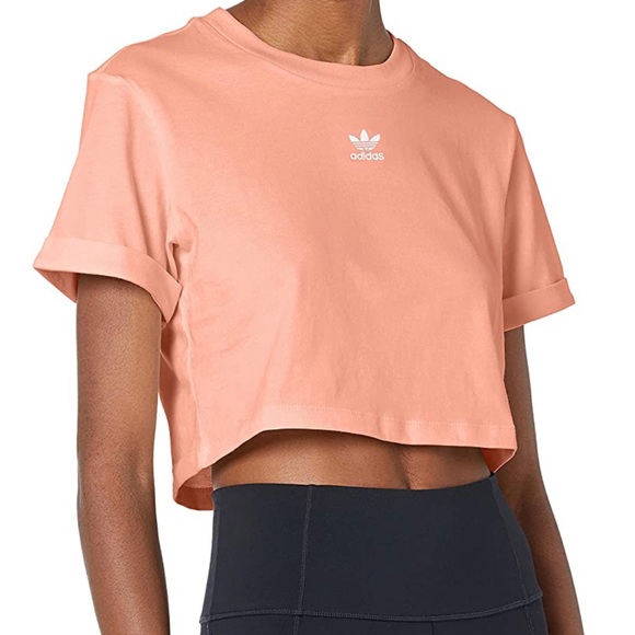 adidas Tops - ADIDAS original CROP TOP super cute peach color. Size Large